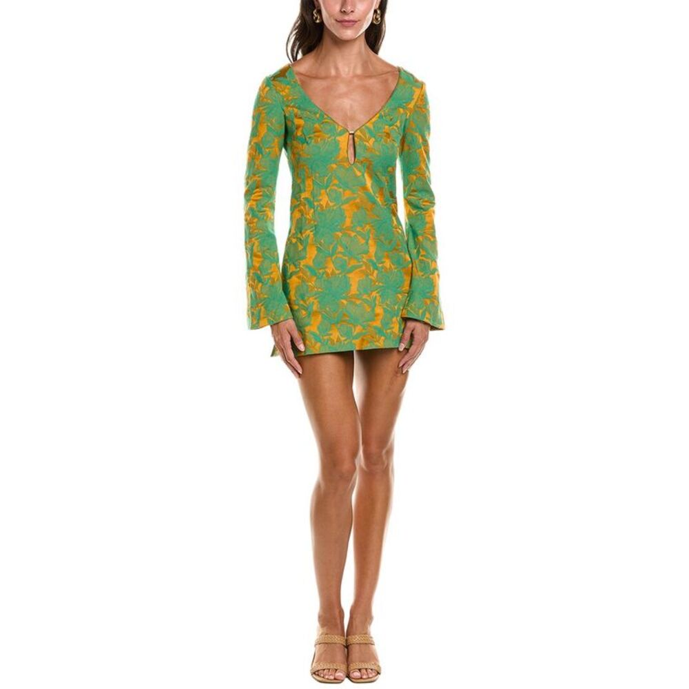 Saloni Womens  Sade Lily Brocade Tunic, Green